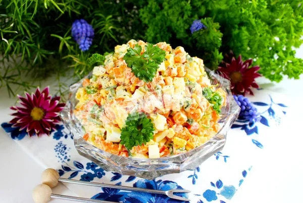 Салат яйця морква цибуля