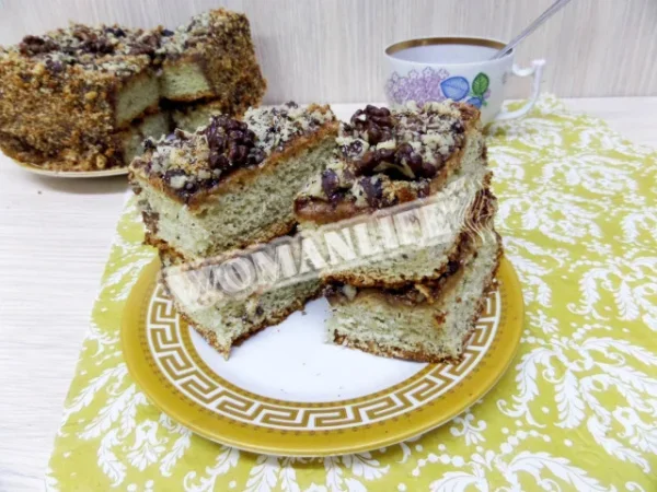 Горіховий пиріг з рослинним маслом