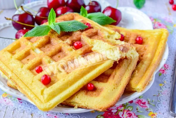 М'які віденські вафлі на молоці класичні
