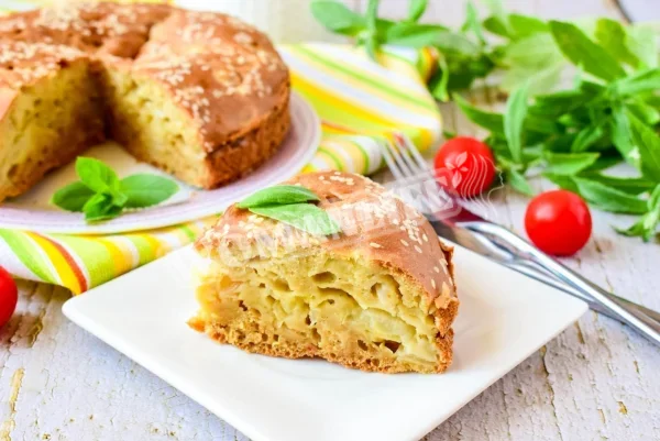 Класичний заливний пиріг з капустою