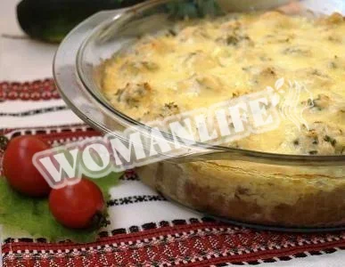 Запіканка з кабачків з курячими фрикадельками
