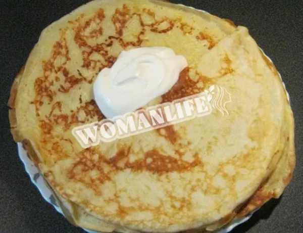Млинці з сиром і молоком