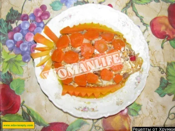 Апельсиновий рибний салат з майонезом