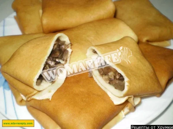 Млинці з грибами і молоком
