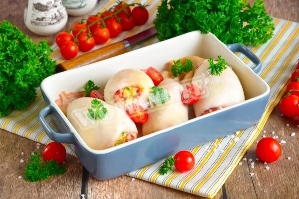 Кальмари, фаршировані сиром в духовці