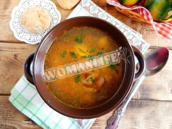 Щі зі свіжої капусти з яловичиною на сковороді