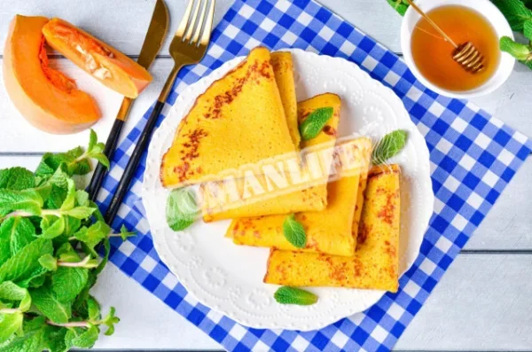 Млинці з гарбузом і молоком