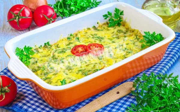 Картопляна запіканка з цибулею