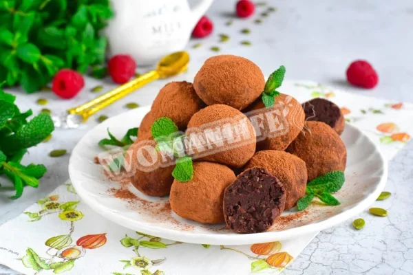 Домашні какао трюфельні цукерки