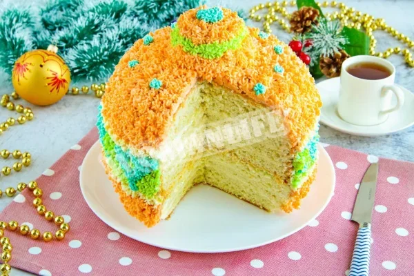Ялинкова куля з бісквіта