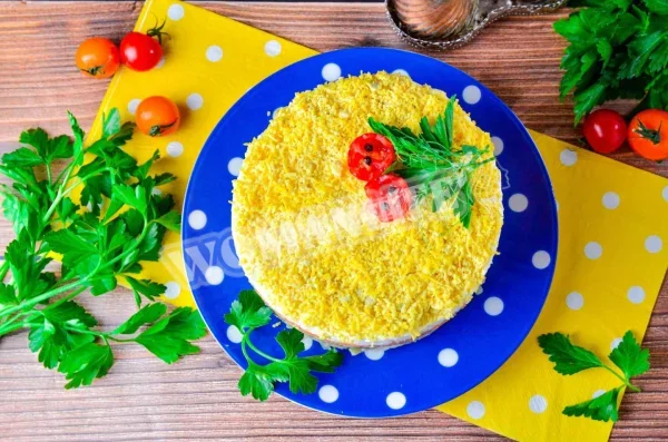 Класичний салат Мімоза без сиру