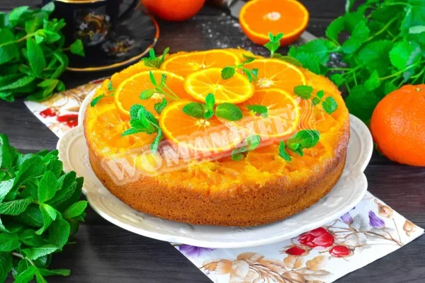 Мандариновий пиріг в духовці зі свіжих мандаринів