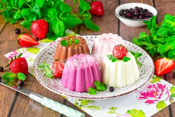 Суфле без випічки з желатином і сметаною