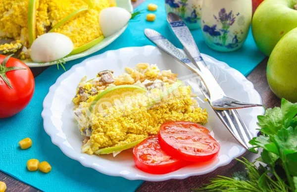 Салат Черепаха з грибами