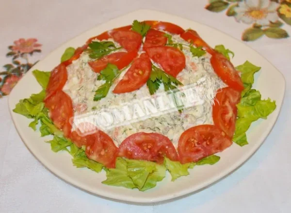 Салат: мариновані шампіньйони, курка