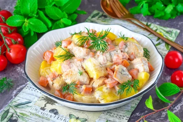 Картопля з індичкою