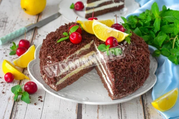 Пиріг на кефірі з какао