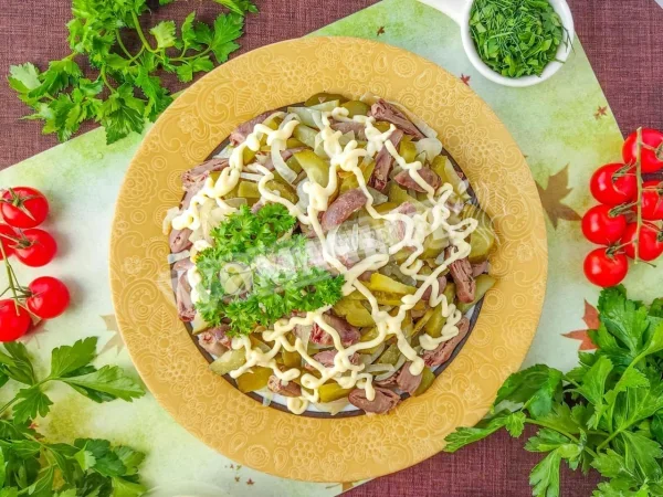 Салат з курячого серця