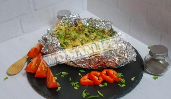 Батат з куркою в духовці