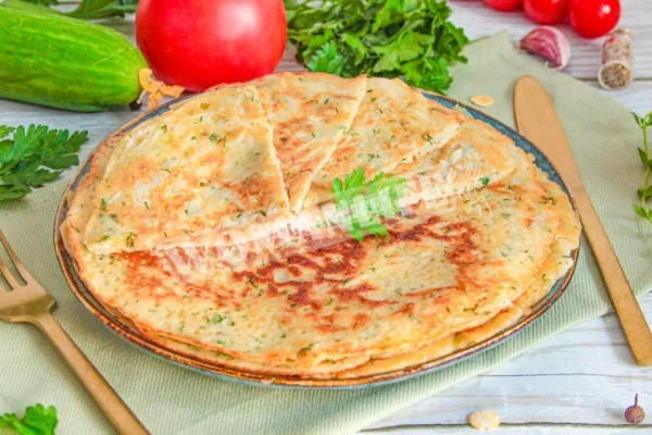 Капустяний корж на сковороді