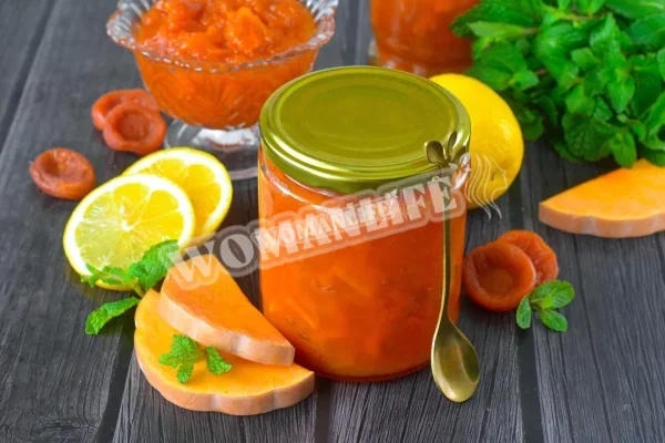 Варення з гарбуза з курагою і лимоном на зиму