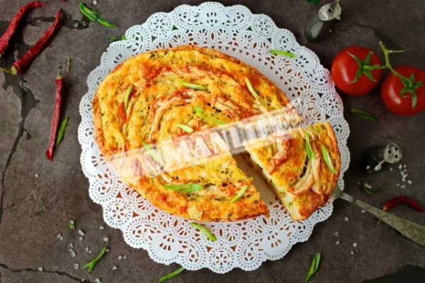 Шарковий пиріг з картоплею