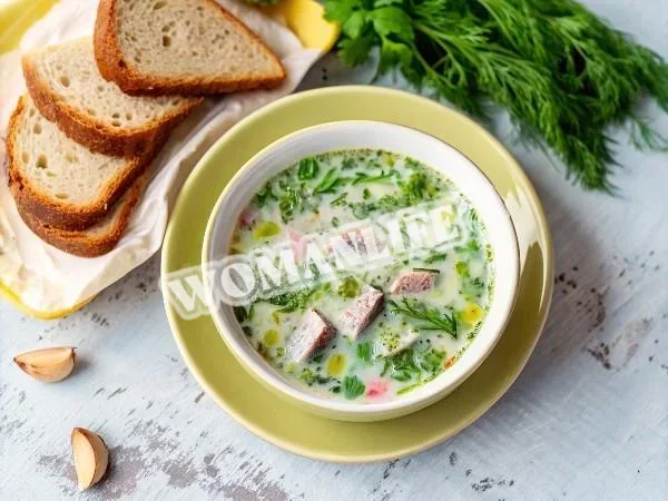 Окрошка з оселедцем на квасі