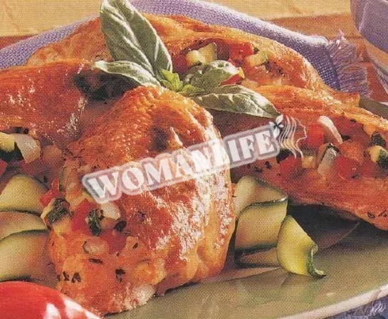 Грудки, фаршировані кабачками, запечені в духовці
