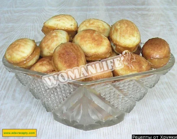 Домашнє печиво Горіхи на маргарині з вареним згущеним молоком