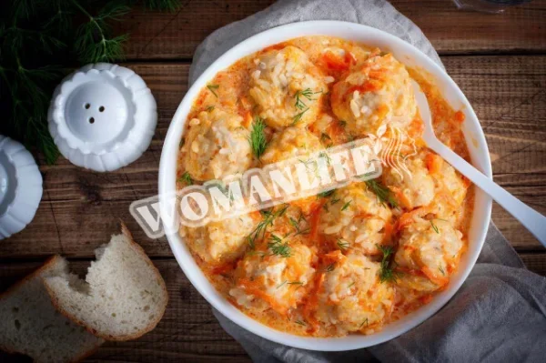 Фарш з їжаків з рисом в мультиварці