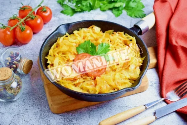 Капуста смажена на сковороді