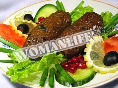 Шашлик з фаршу на сковороді