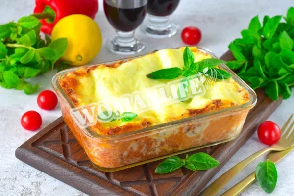 Лазанья з фаршем і грибами в духовці