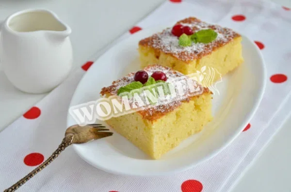 Манник без борошна з молоком в духовці класичний