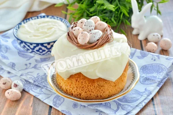 Молочна глазур для паски