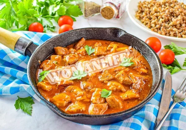 Підлива до гречки з м'ясом