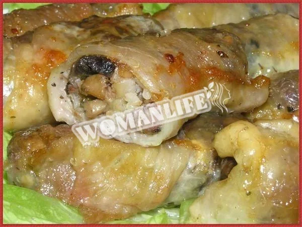 Фаршировані курячі шийки
