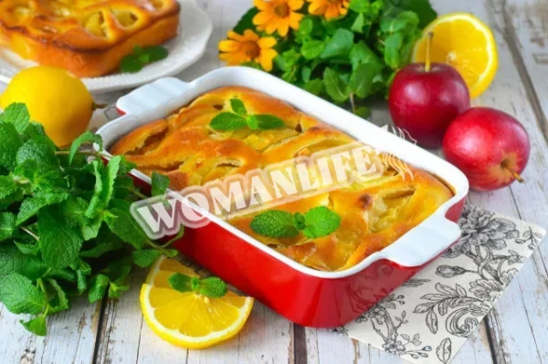 Яблучний пудинг в духовці