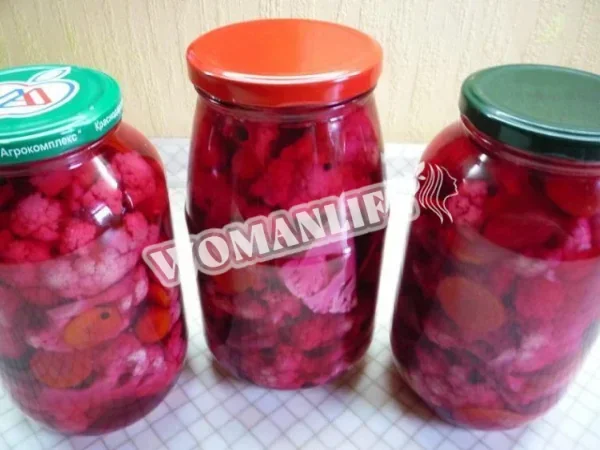 Цвітна капуста на зиму в банках