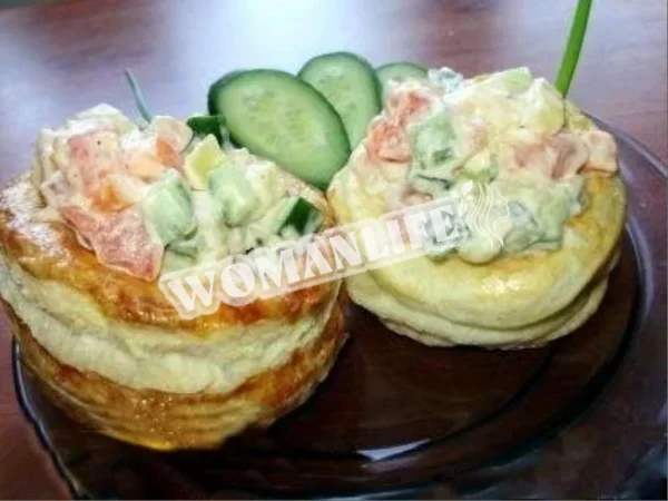 Vol-au-vents з овочами - тарталетки з листкового тіста