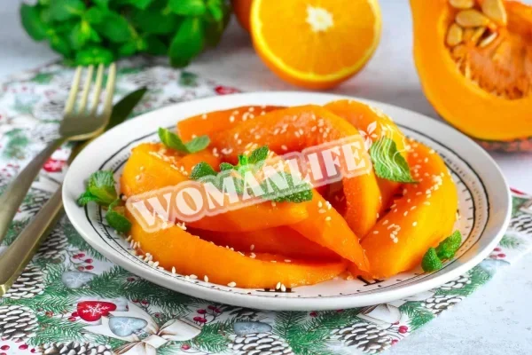 Гарбуз, запечена в духовці з медом