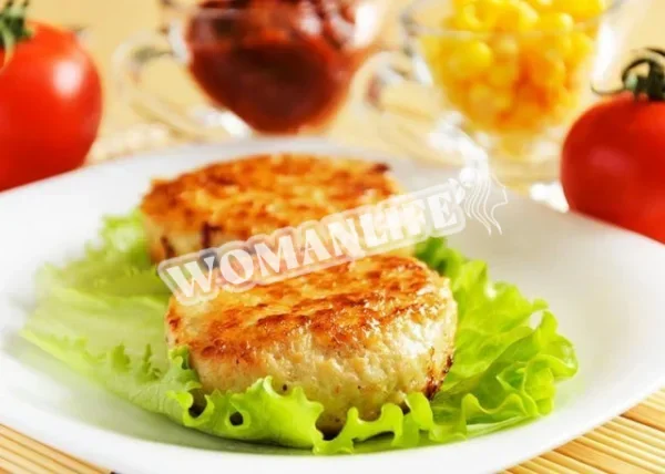 Курячі котлети яблука сирні