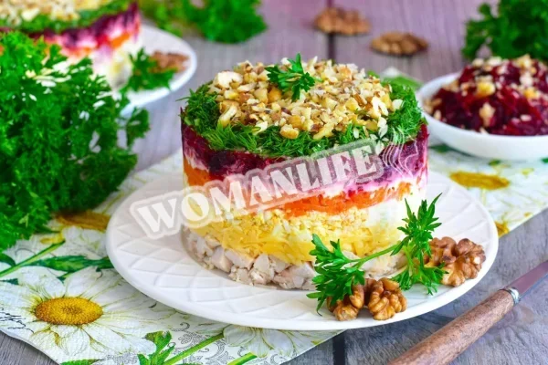 Салат по-генеральськи класичний з куркою