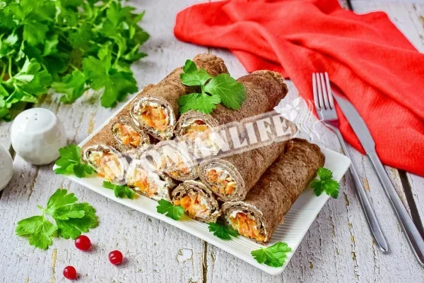 Оладки з курячої печінки з начинкою