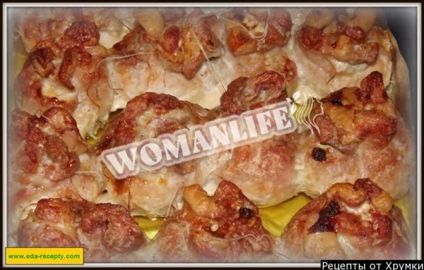 М'ясні пакетики з рисом і грибами