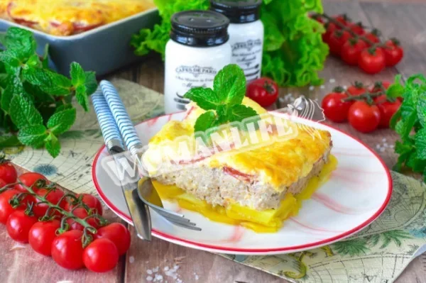 М'ясний фарш, запечений по-французьки