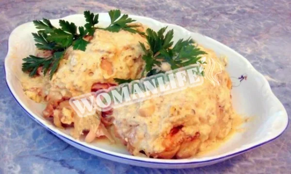 Смажена курка в духовці по-купецьки