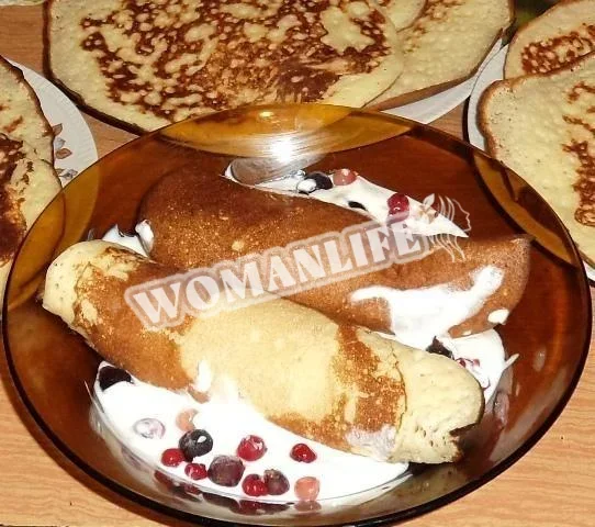 Млинці з манкою на манних дріжджах