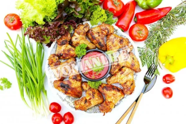 Шашлык из куриных крылышек на мангале