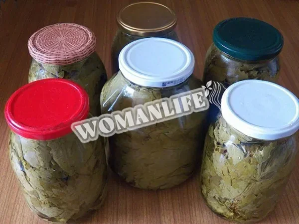 Мариноване виноградне листя